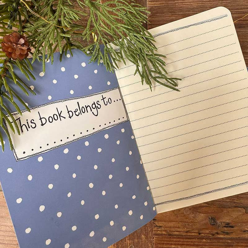 Alex Clark Christmas Hares small chunky notebook showing festive wildlife countryside illustration