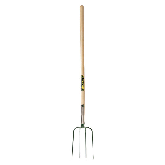 Bulldog Manure Fork 48" 4 Prong Ash T Handle