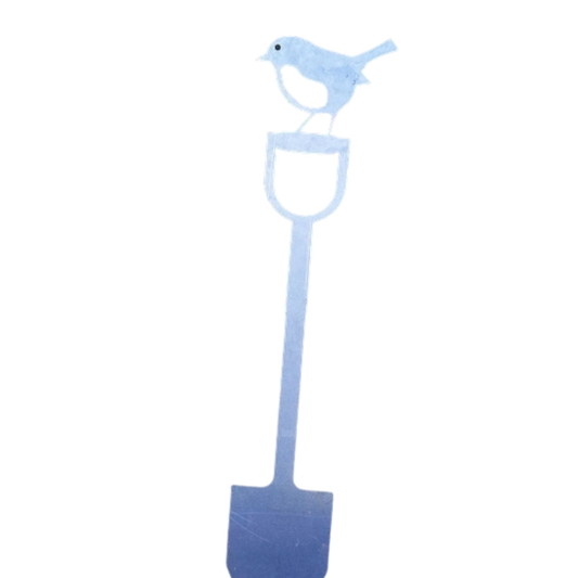 Poppy Forge Robin on a Spade Garden Silhouette