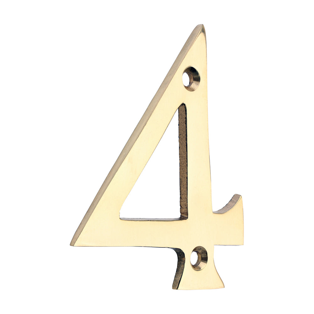 TIMCO Door Numeral 4 PB 75mm - 1 EA
