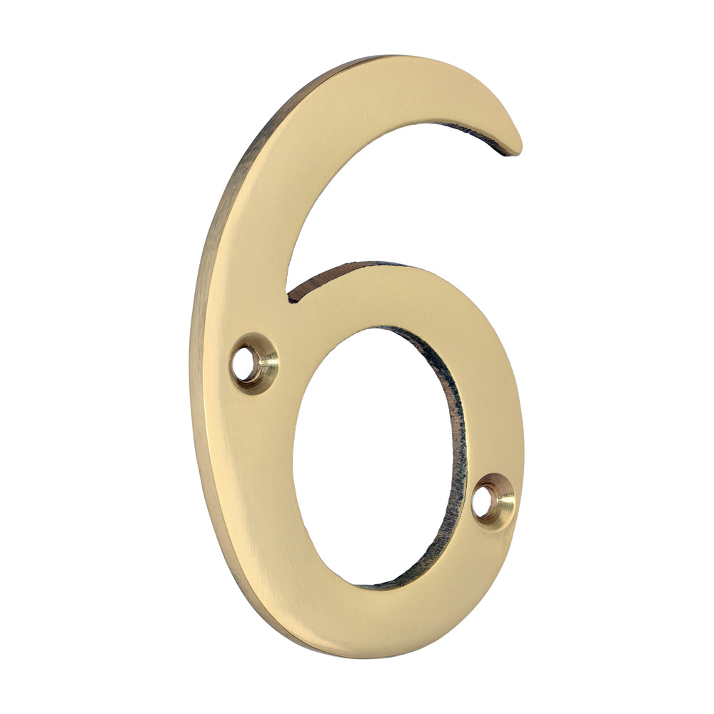 TIMCO Door Numeral 6 PB 75mm - 1 EA