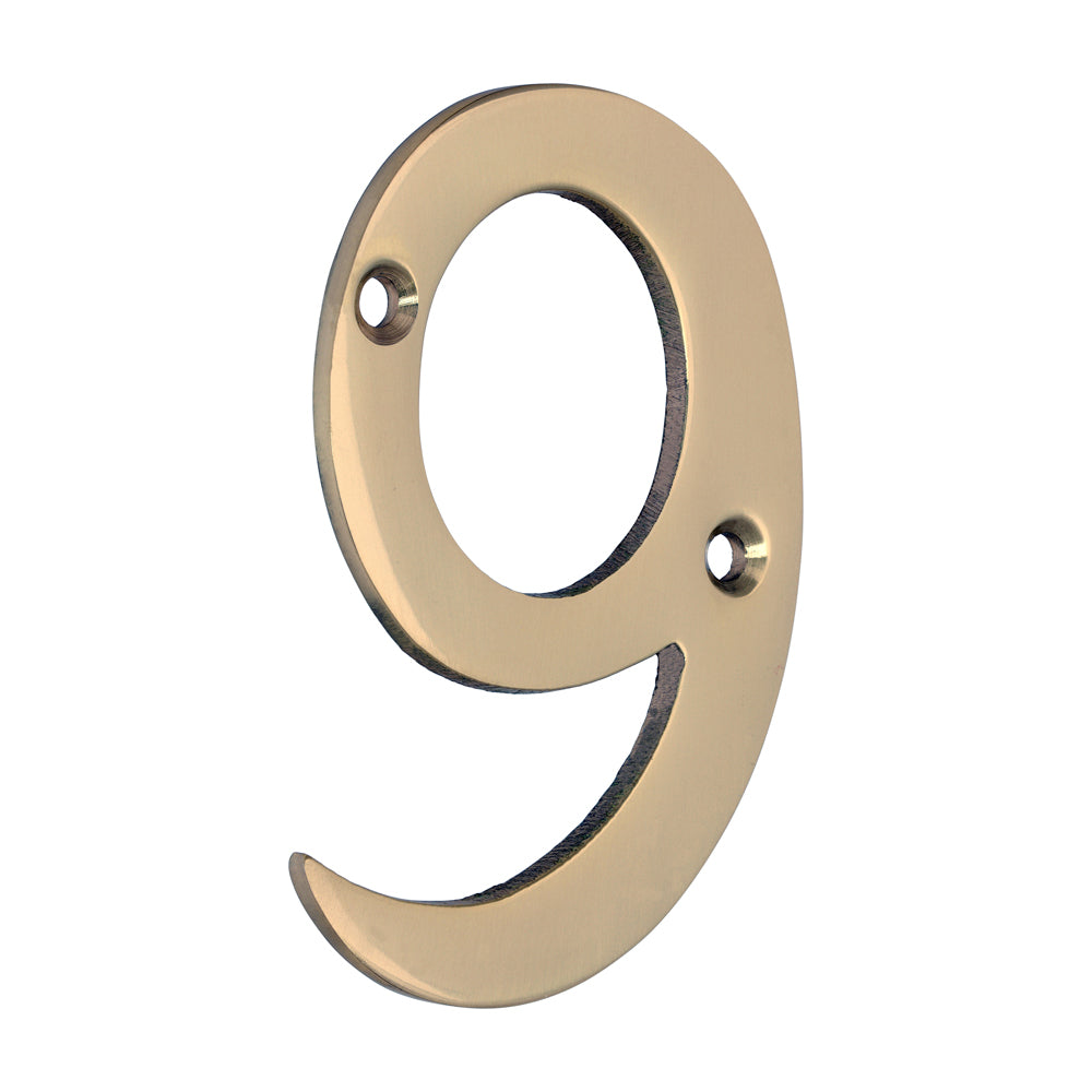 TIMCO Door Numeral 9 PB 75mm - 1 EA