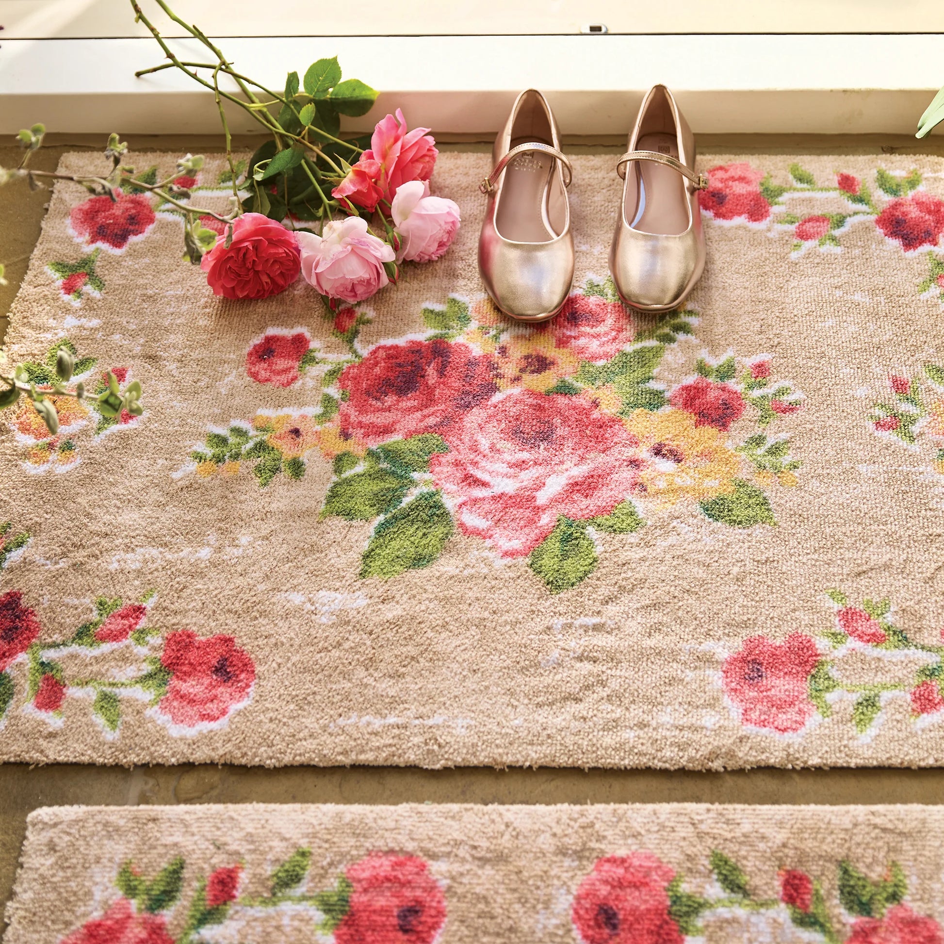 Hug Rug Vintage Rose Door Mat