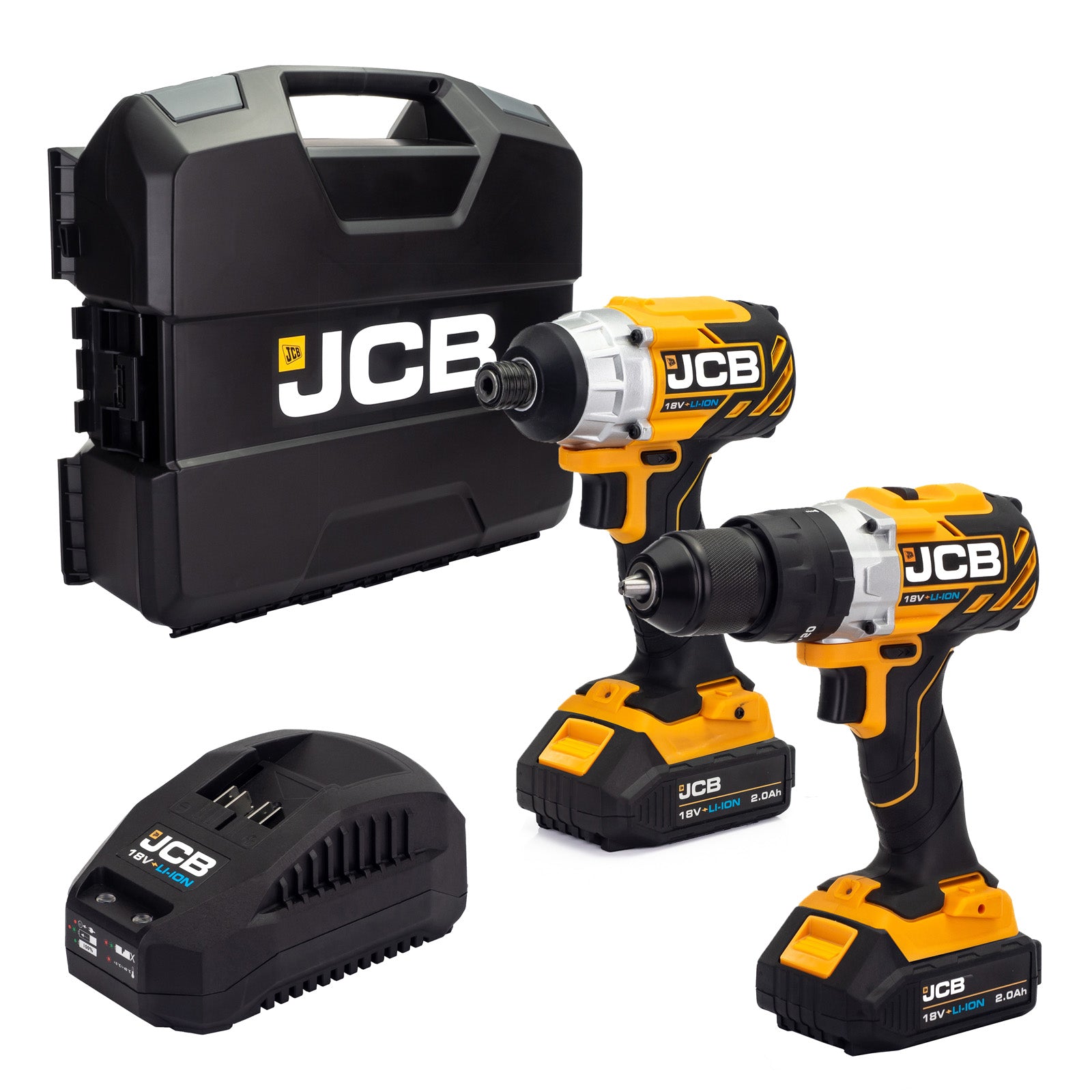JCB 18V Cordless Impact Driver & Combi Drill Twinpack Brushless Kit