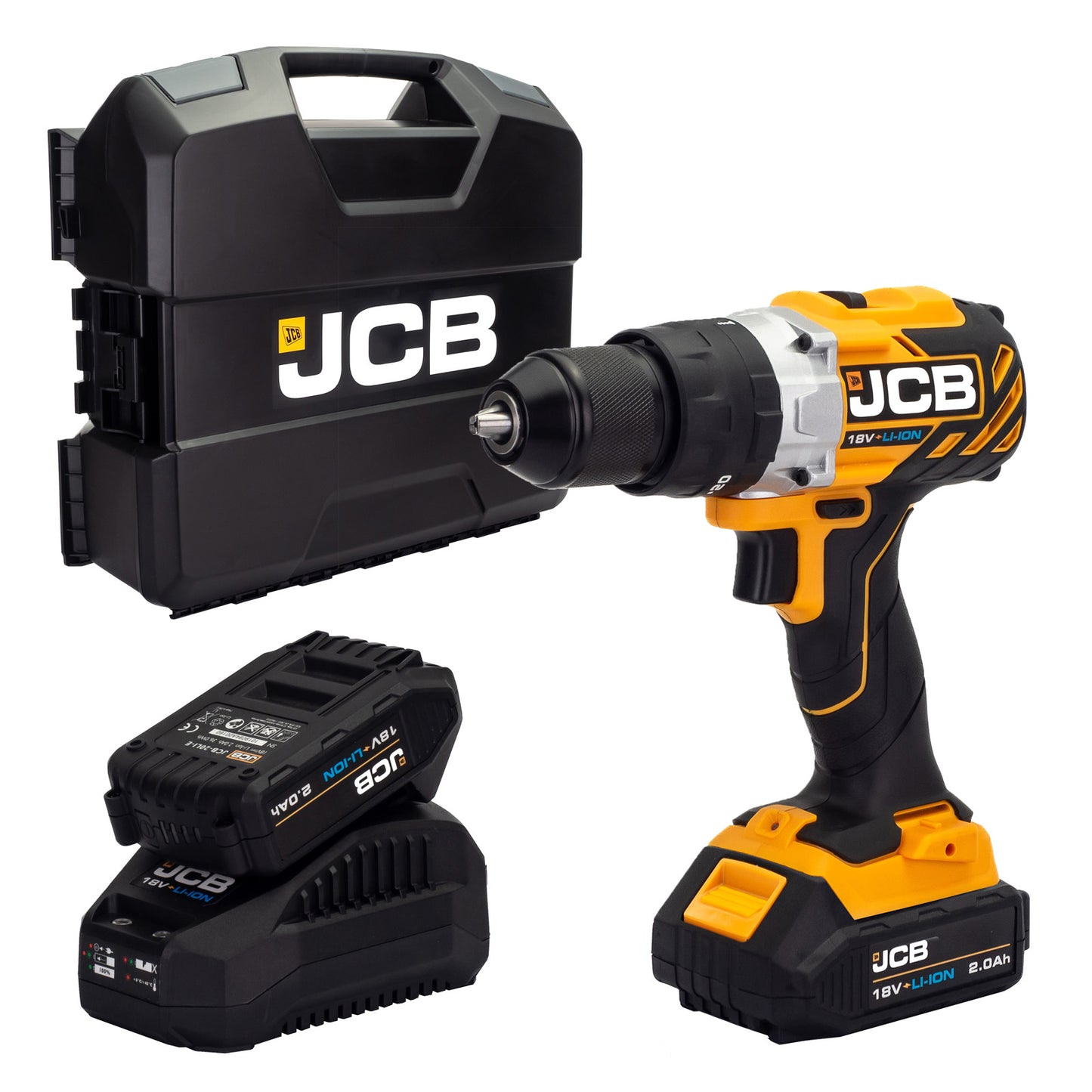 JCB 18V Cordless 65Nm Brushless Combi Drill 21-18BLCD-2-WB
