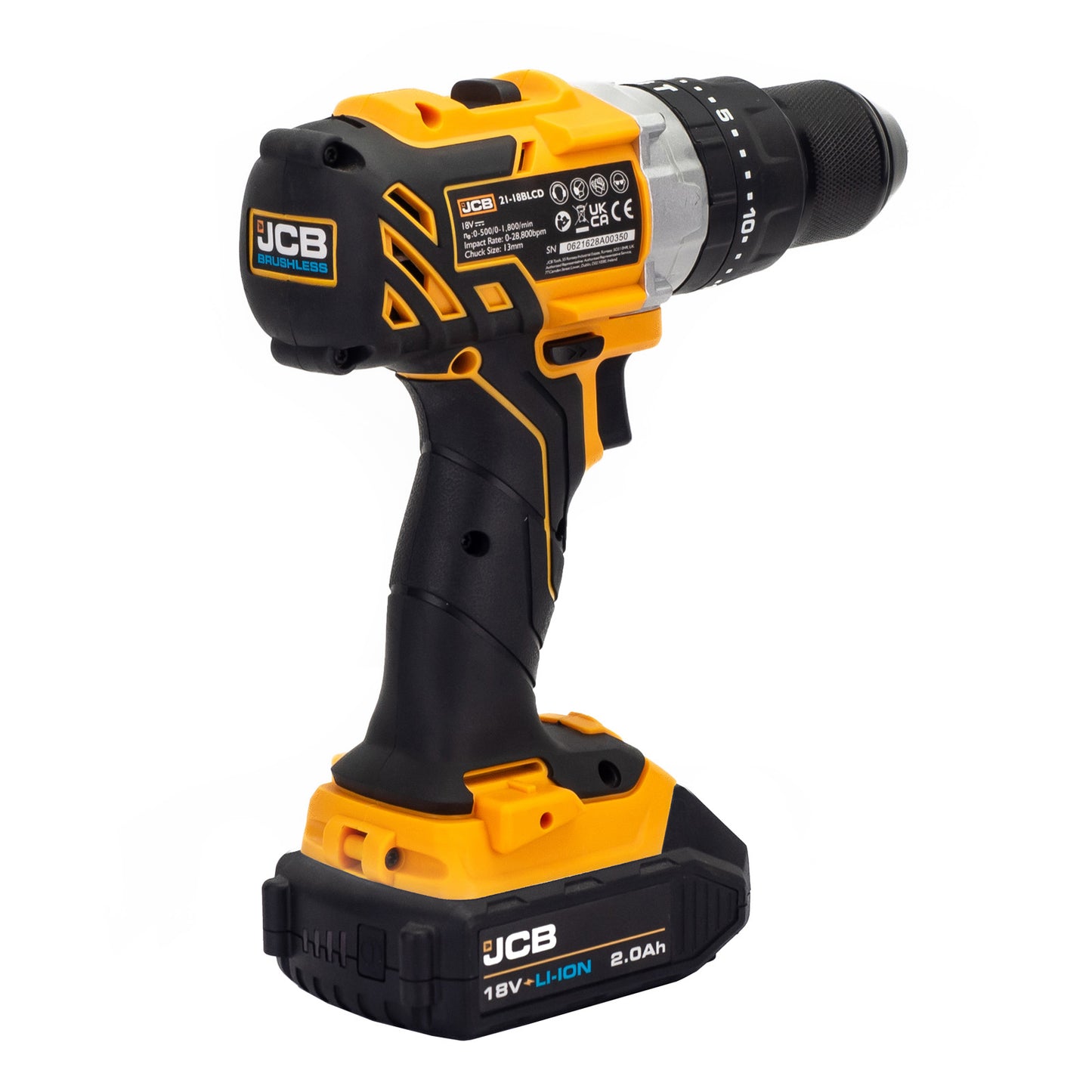 JCB 18V Cordless 65Nm Brushless Combi Drill 21-18BLCD-2-WB