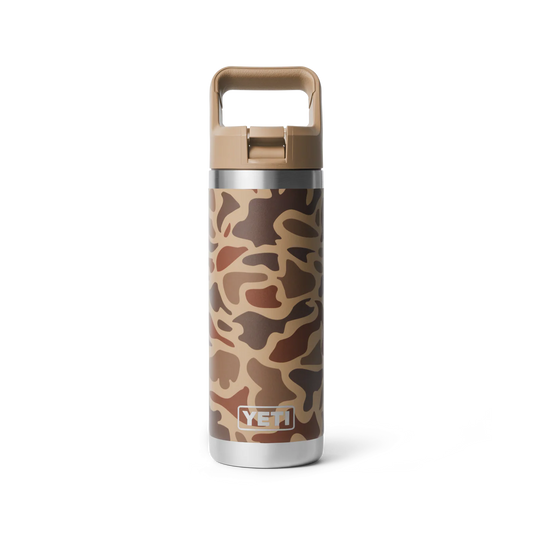 YETI Rambler 18 oz (532ml) Bottle with Colour-Matched Straw Cap - Wetlands Camo (Seasonal)