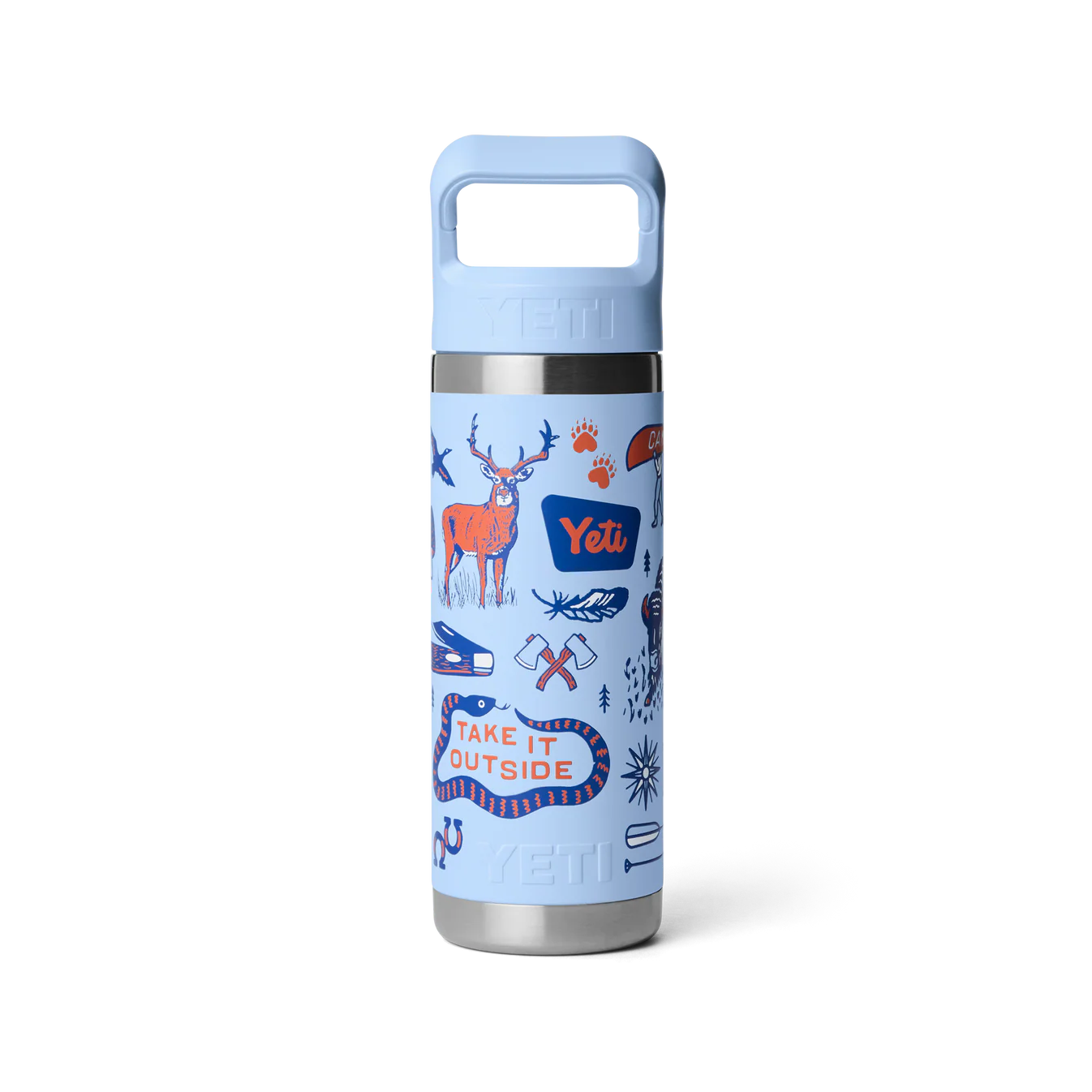 YETI Rambler 18 oz (532ml) Bottle with Colour-Matched Straw Cap - Big Sky Summer Camp