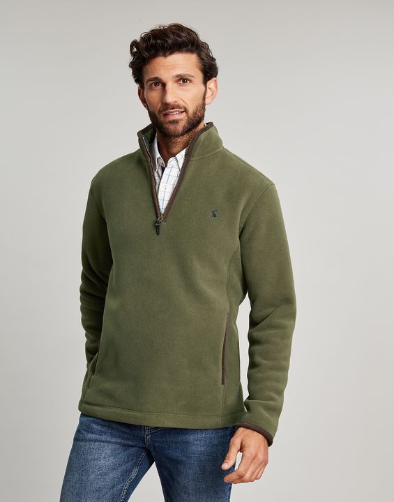 Joules Coxton Quarter Zip Fleece Sweatshirt - Heritage Green