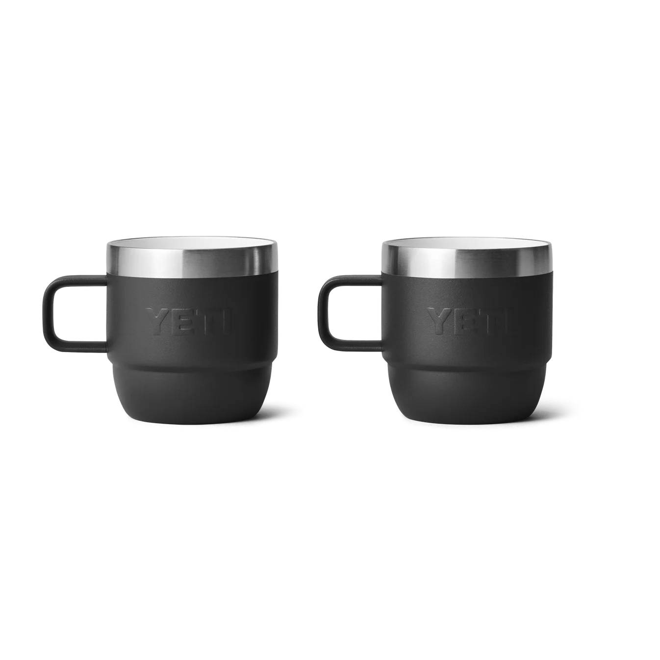 YETI Rambler 6oz (177ml) Stackable Mugs with DuraSip Ceramic Lining 2-Pack - Black
