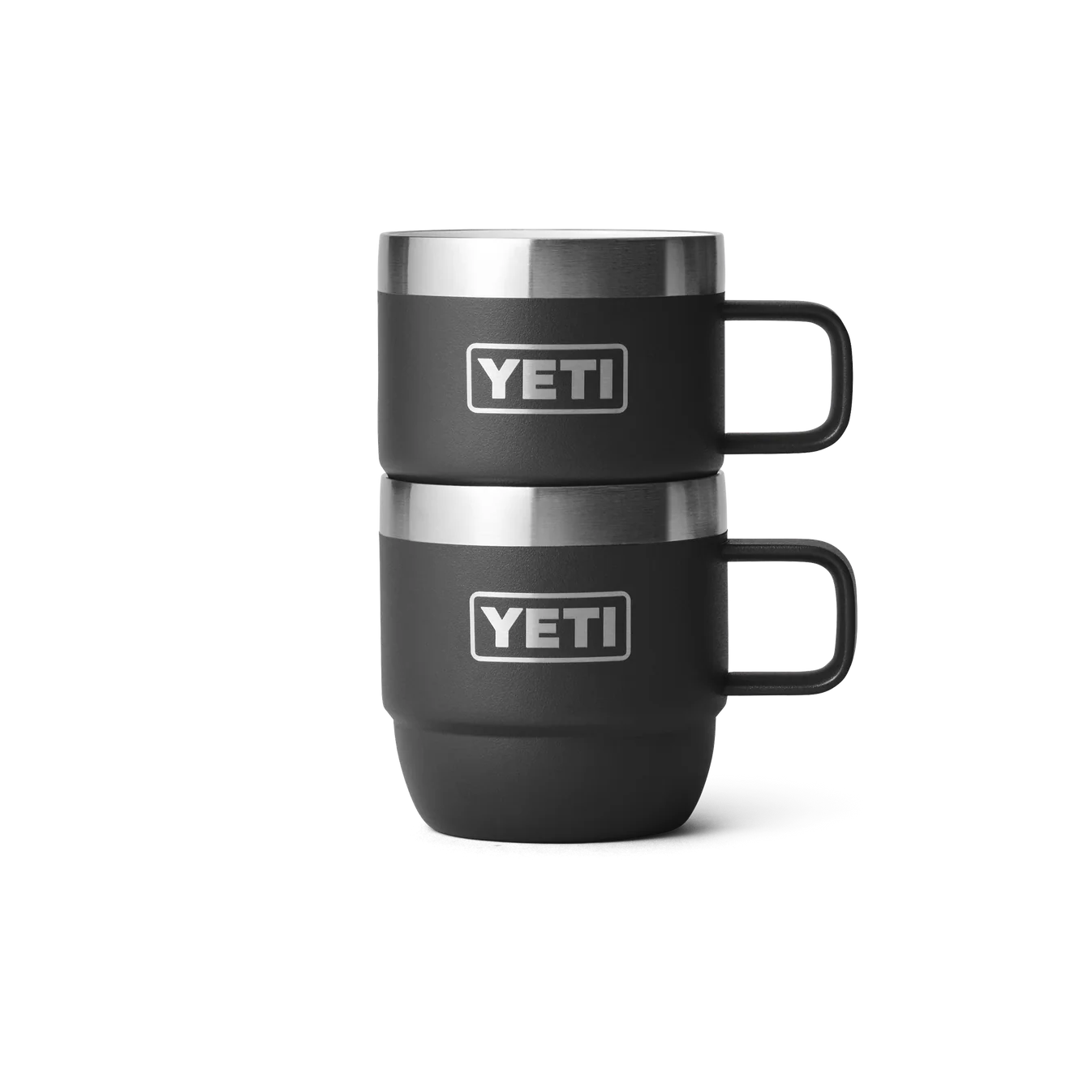 YETI Rambler 6oz (177ml) Stackable Mugs with DuraSip Ceramic Lining 2-Pack - Black