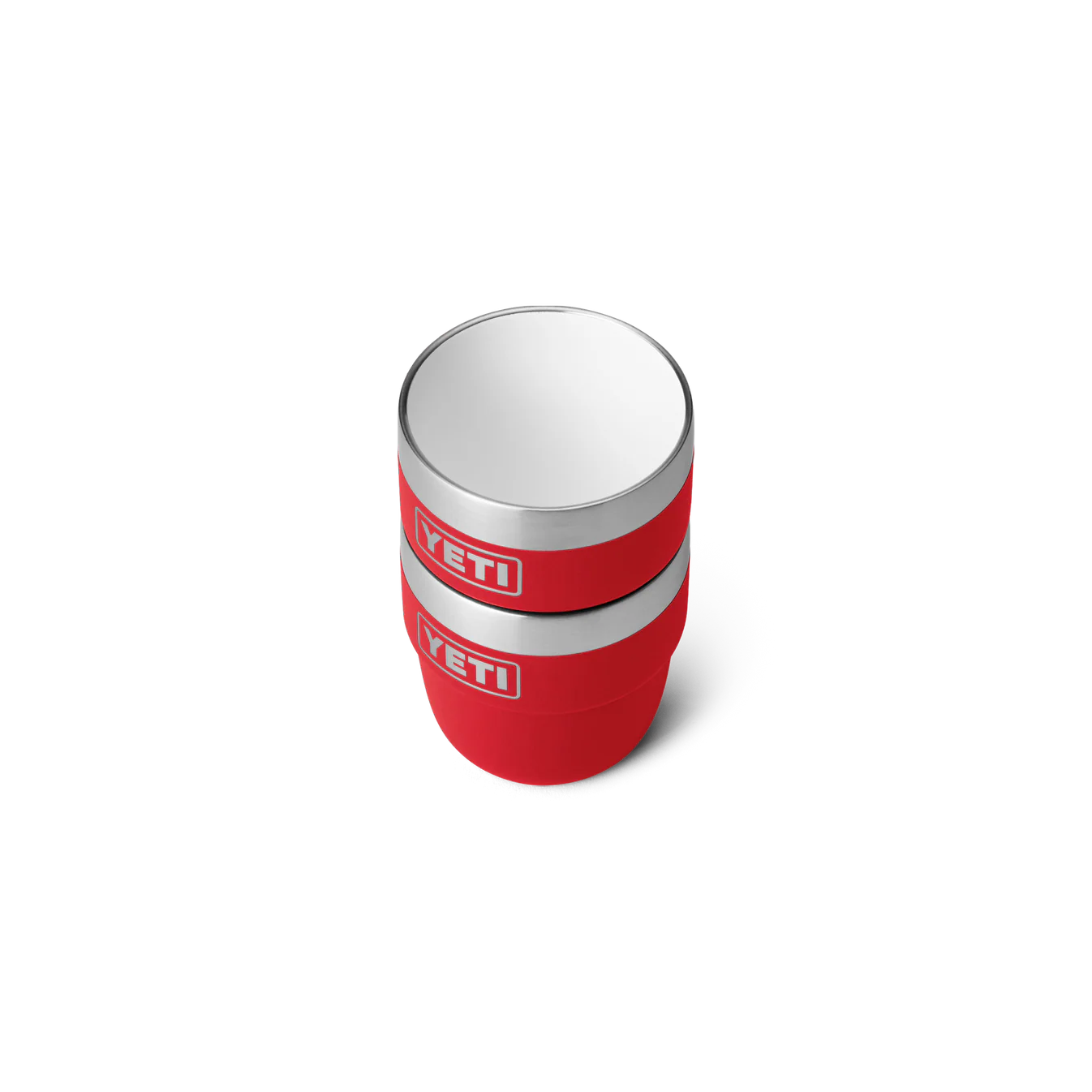 YETI Rambler 4oz (118ml) Stackable Cups with DuraSip Ceramic Lining 2-Pack - Rescue Red