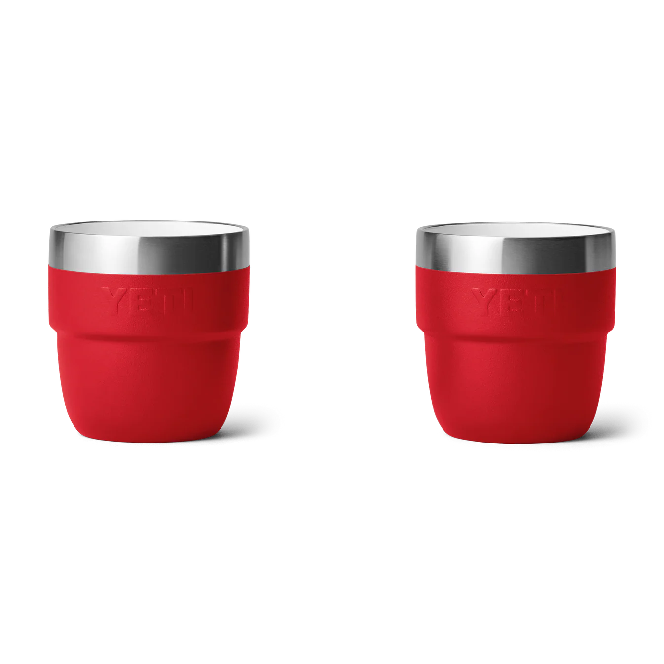YETI Rambler 4oz (118ml) Stackable Cups with DuraSip Ceramic Lining 2-Pack - Rescue Red