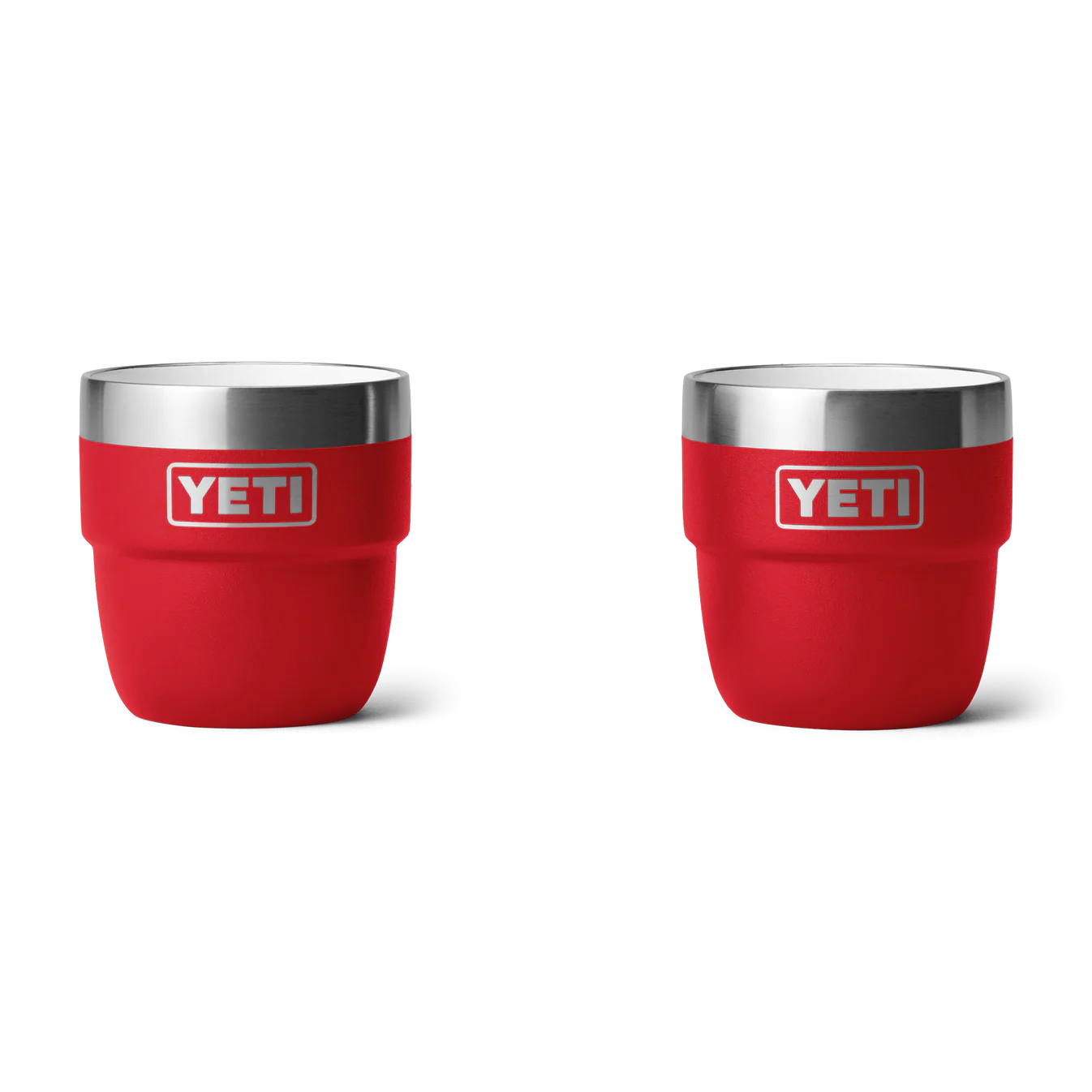 YETI Rambler 4oz (118ml) Stackable Cups with DuraSip Ceramic Lining 2-Pack - Rescue Red