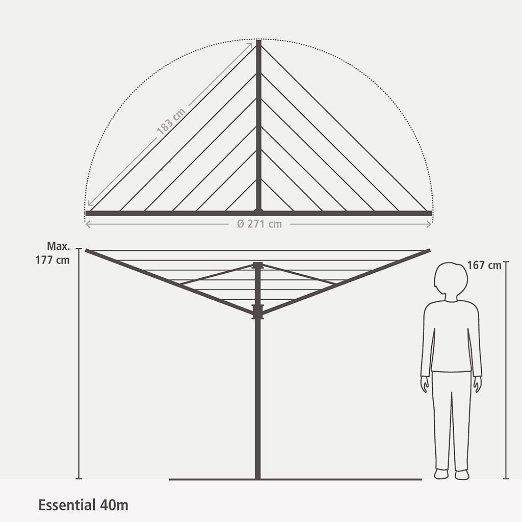 Brabantia Essential Rotary Clothes Dryer
