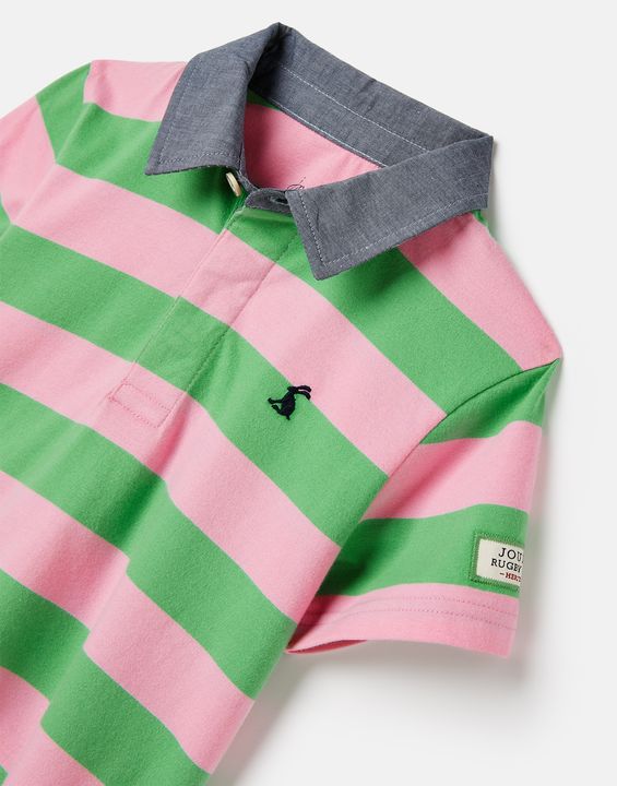 Joules Boys Ozzy Stripe Jersey Polo Shirt