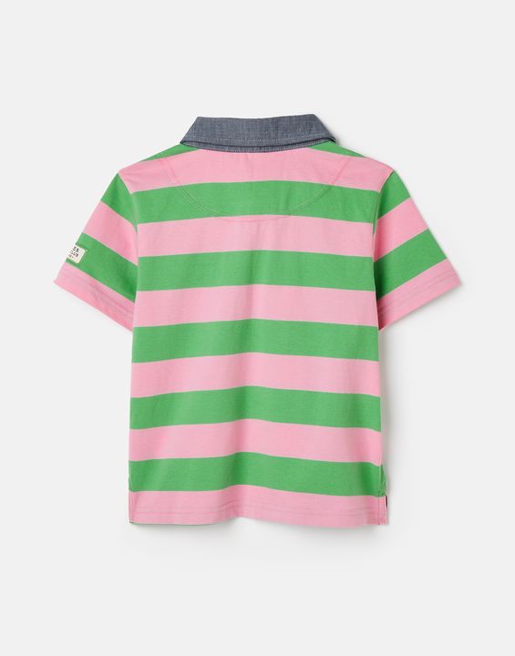 Joules Boys Ozzy Stripe Jersey Polo Shirt