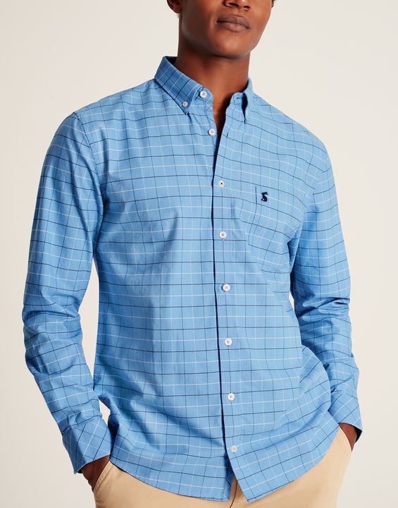 Joules Welford Classic Fit Check Shirt - Blue Check