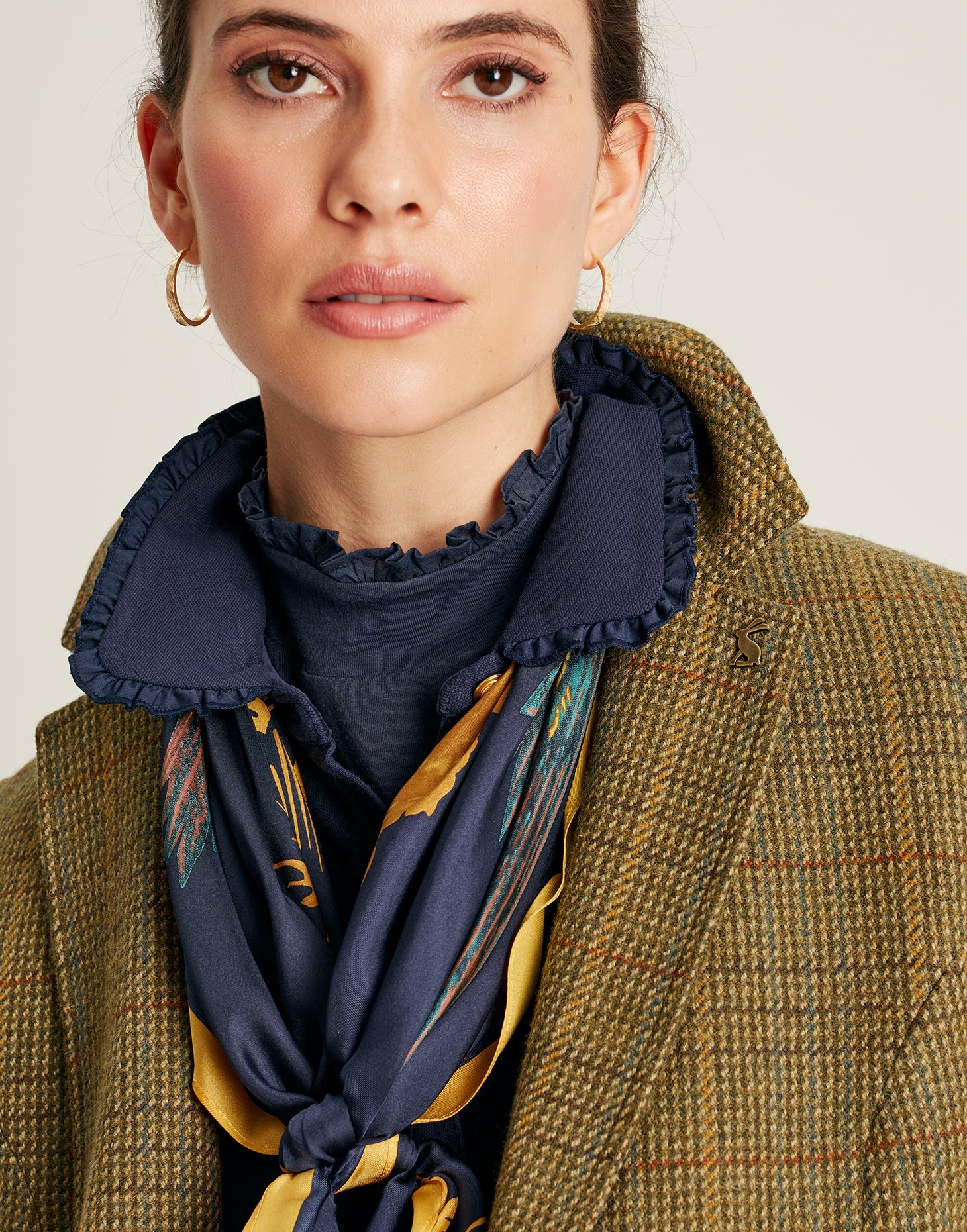 Veste blazer Joules taille 12 laine tweed marine campagne Veste blazer Joules taille 12 laine tweed marine campagne