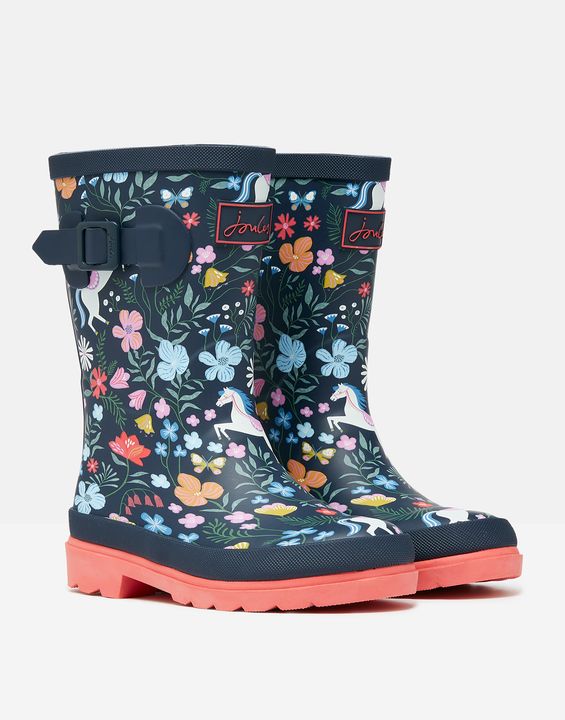 Joules Girls Printed Tall Wellies