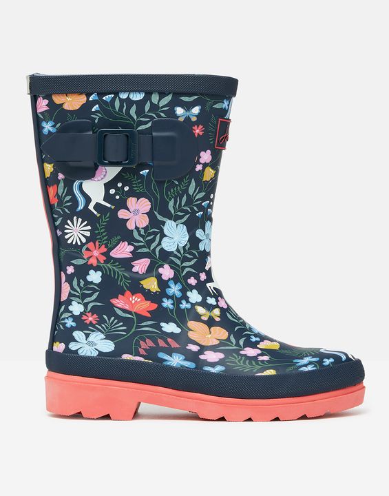 Joules Girls Printed Tall Wellies