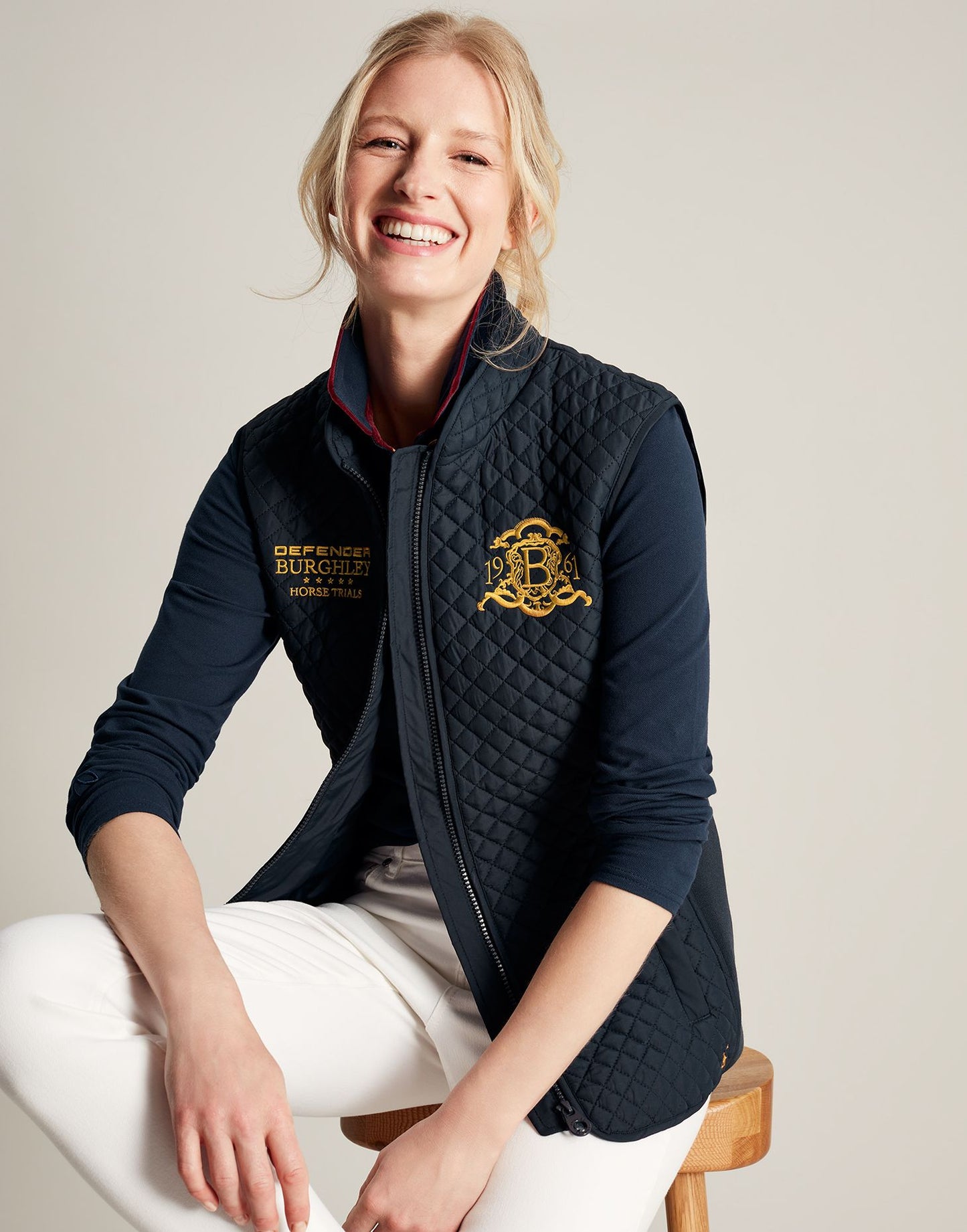 Joules Burghley Quilted Gilet - Marine Navy