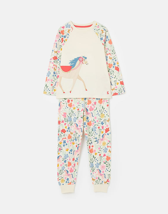 Joules Girls Doze Days Applique Pyjama Set