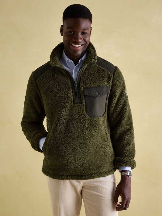 Joules Billy Quarter Zip Borg Fleece Sweatshirt