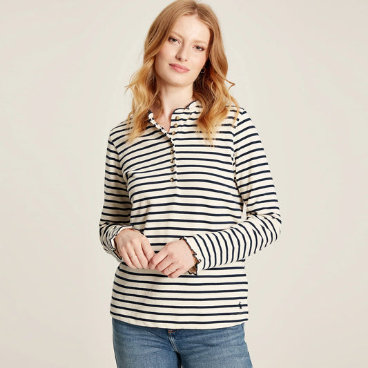 Joules Maeve Long Sleeve Buttoned Top