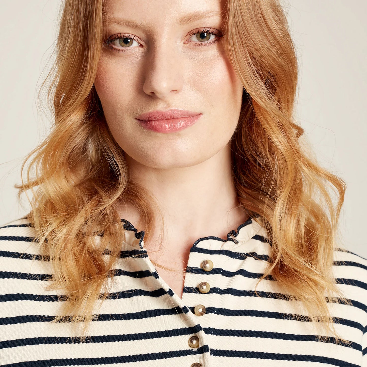 Joules Maeve Long Sleeve Buttoned Top