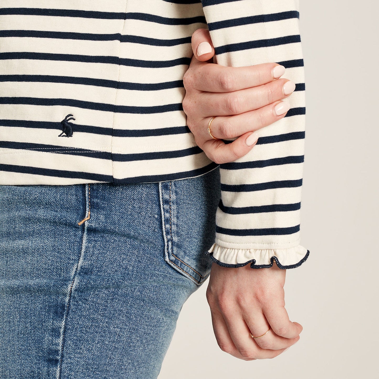 Joules Maeve Long Sleeve Buttoned Top