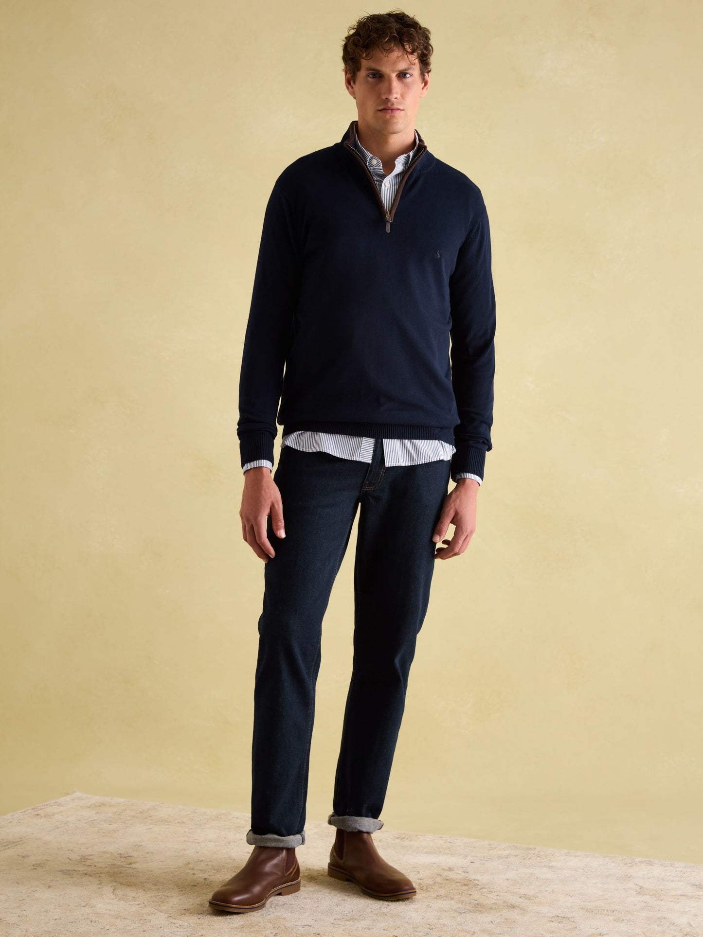 Joules Hillside Quarter Zip Funnel Neck Jumper