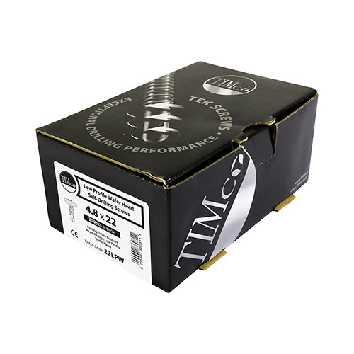 Metal Framing Screws - PH - Low Profile Wafer - Exterior - Silver 4.8x22