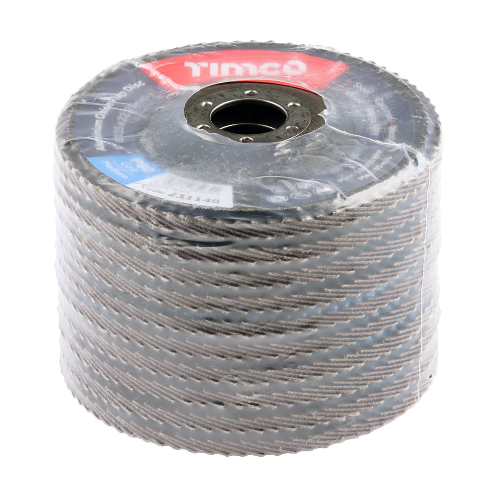 TIMCO - Set of Flap Discs -115mm 80 Grit - 10 PACK