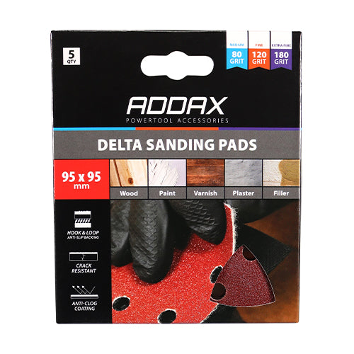 Addax Delta Sanding Pads - Mixed - Red