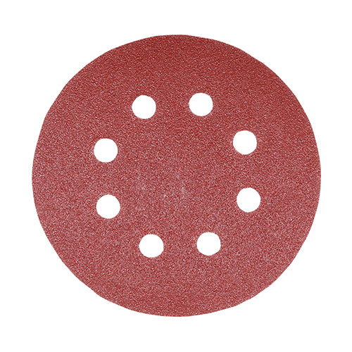 Random Orbital Sanding Discs - Mixed - Red 125mm (80/120/180)