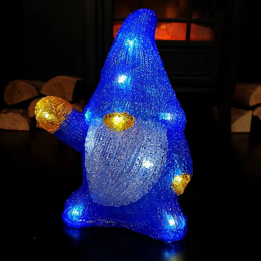 Premier 23cm Battery Operated Light Up Acrylic Christmas Gonk