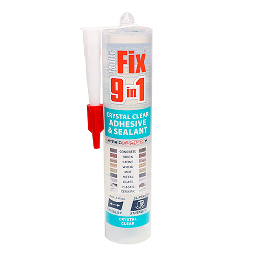 Multi-Fix 9 in 1 Crystal Clear Adhesive & Sealant 290ml