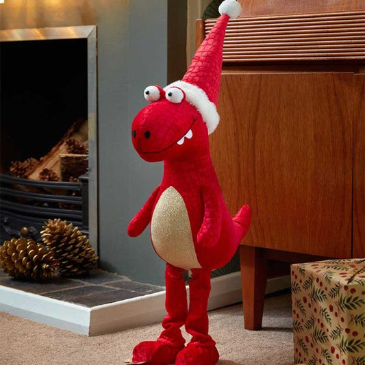 Three Kings X Large Red Festive Dino Plush