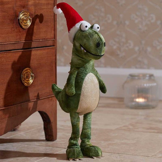 Three Kings Green Festive Dino Seasonal Plush