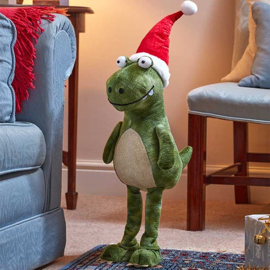 Three Kings Large Green Festive Dino Seasonal Plush