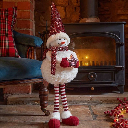Three Kings Large Standing SnowGirl Plush Decoration