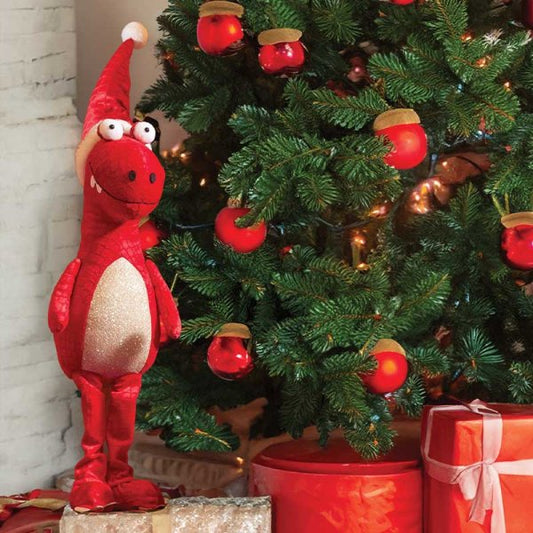 Three Kings Standing Red Festive Dino Seasonal Plush