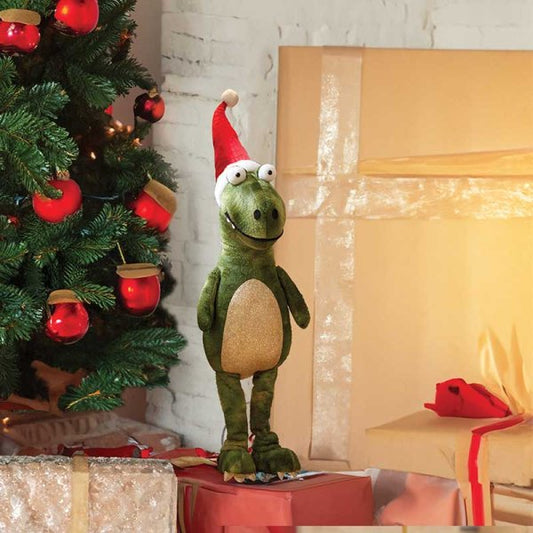 Three Kings Standing Green Festive Dino Seasonal Plush