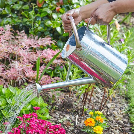 GroZone Metal Watering Can 4.5L Galvanised