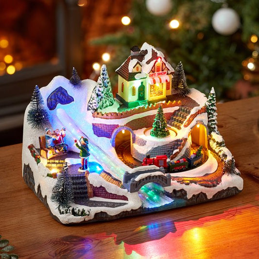 Three Kings Winter WonderLand SnowScene Animated Village