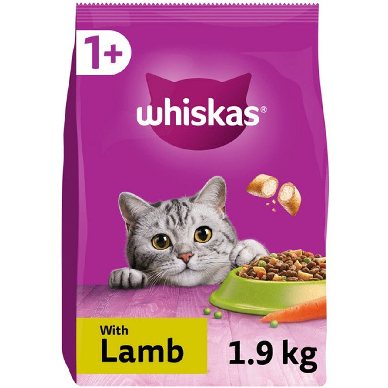Whiskas 1+ Complete Dry with Lamb 1.9kg