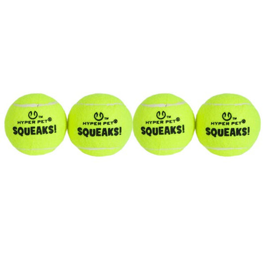 Hyper Pet Squeaks Tennis Balls 4pack Green