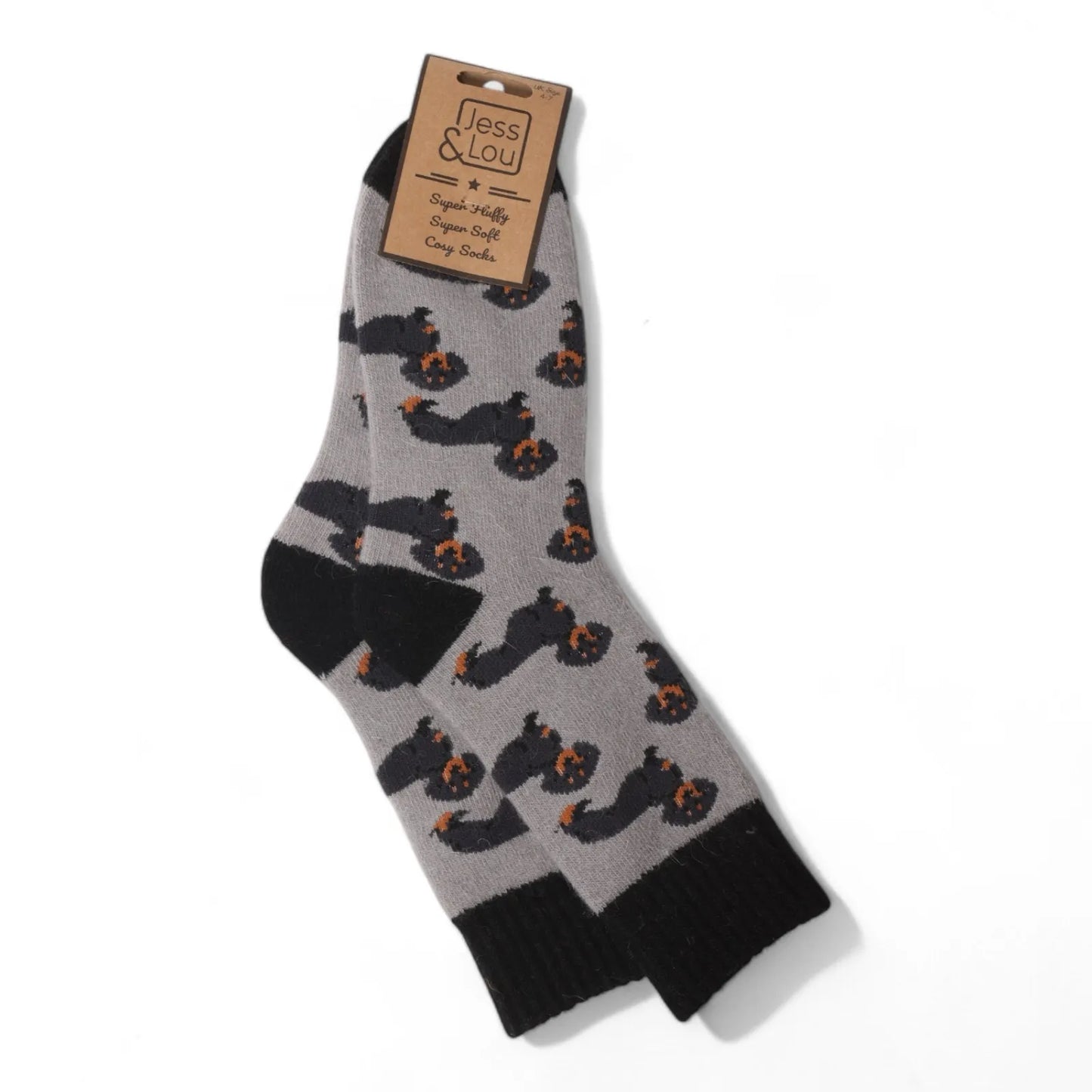Jess & Lou Dashing Dachsunds Ribbed Socks