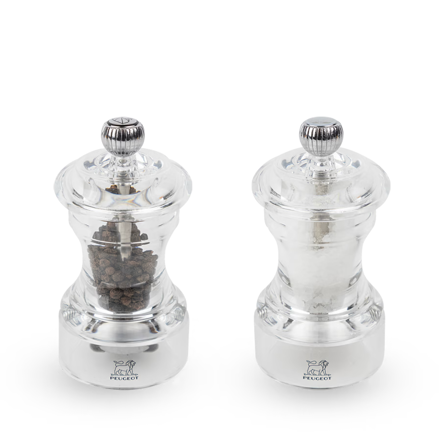 Peugeot Bistro Manual Acrylic Salt and Pepper Mill 10cm